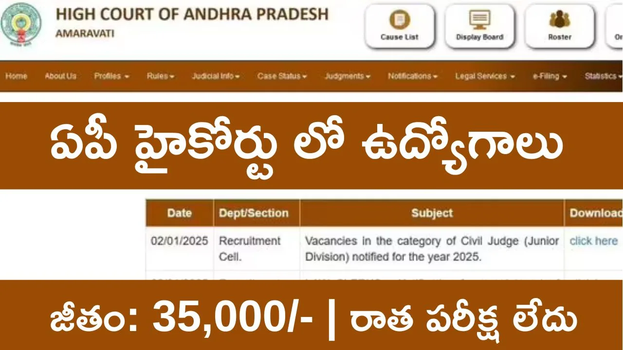 AP High Court Jobs 2025